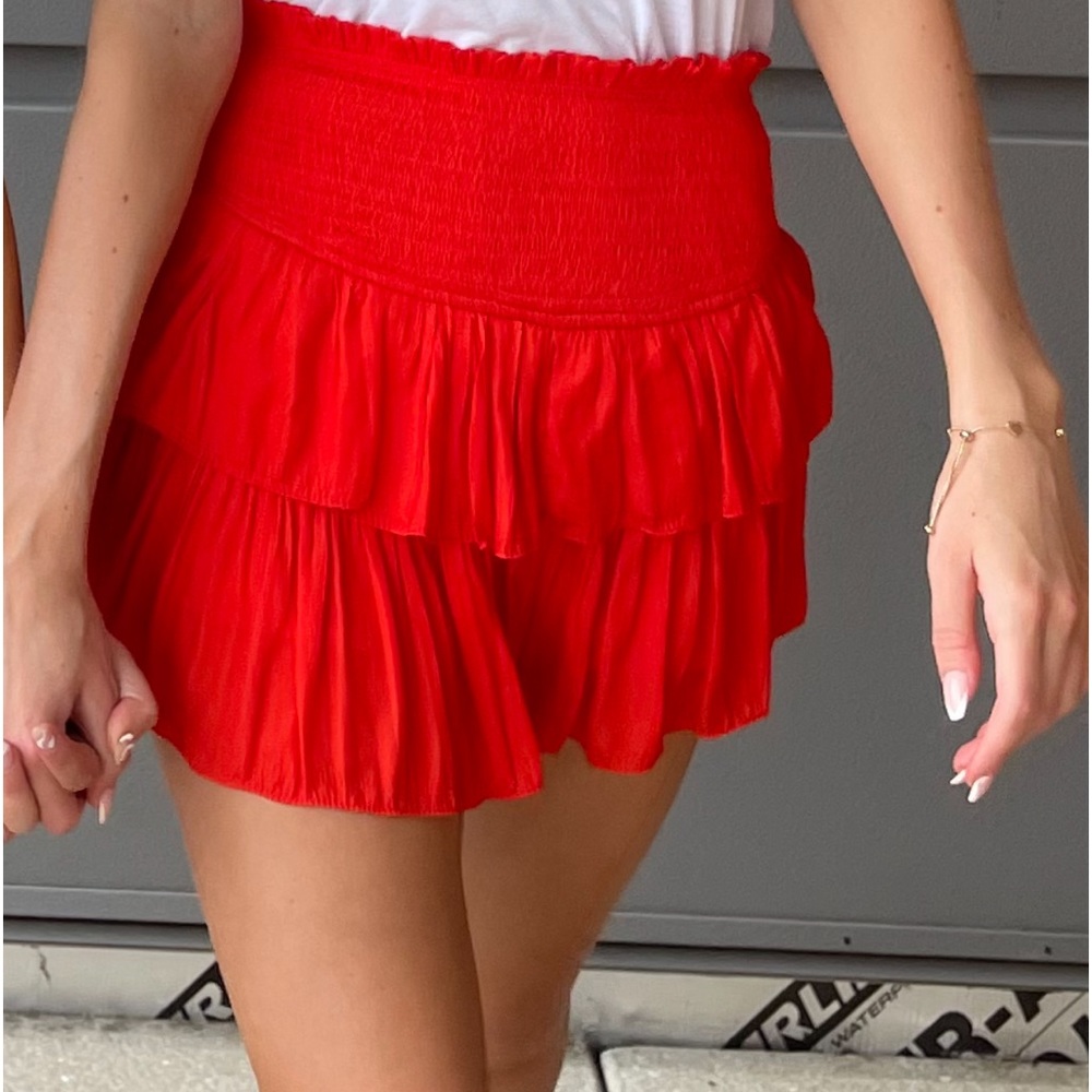 boutique red skirt